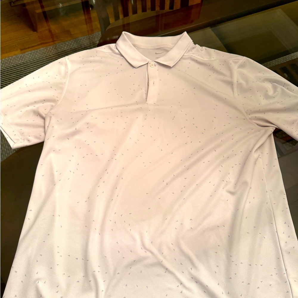 Large White Nike Golf Polo